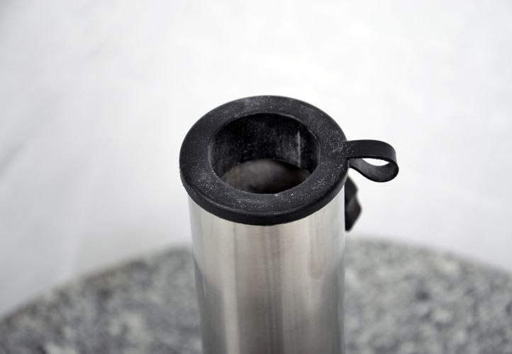 Podstawa z granitu i stali nierdzewnej okrągła z kółeczkami pod parasol 40k